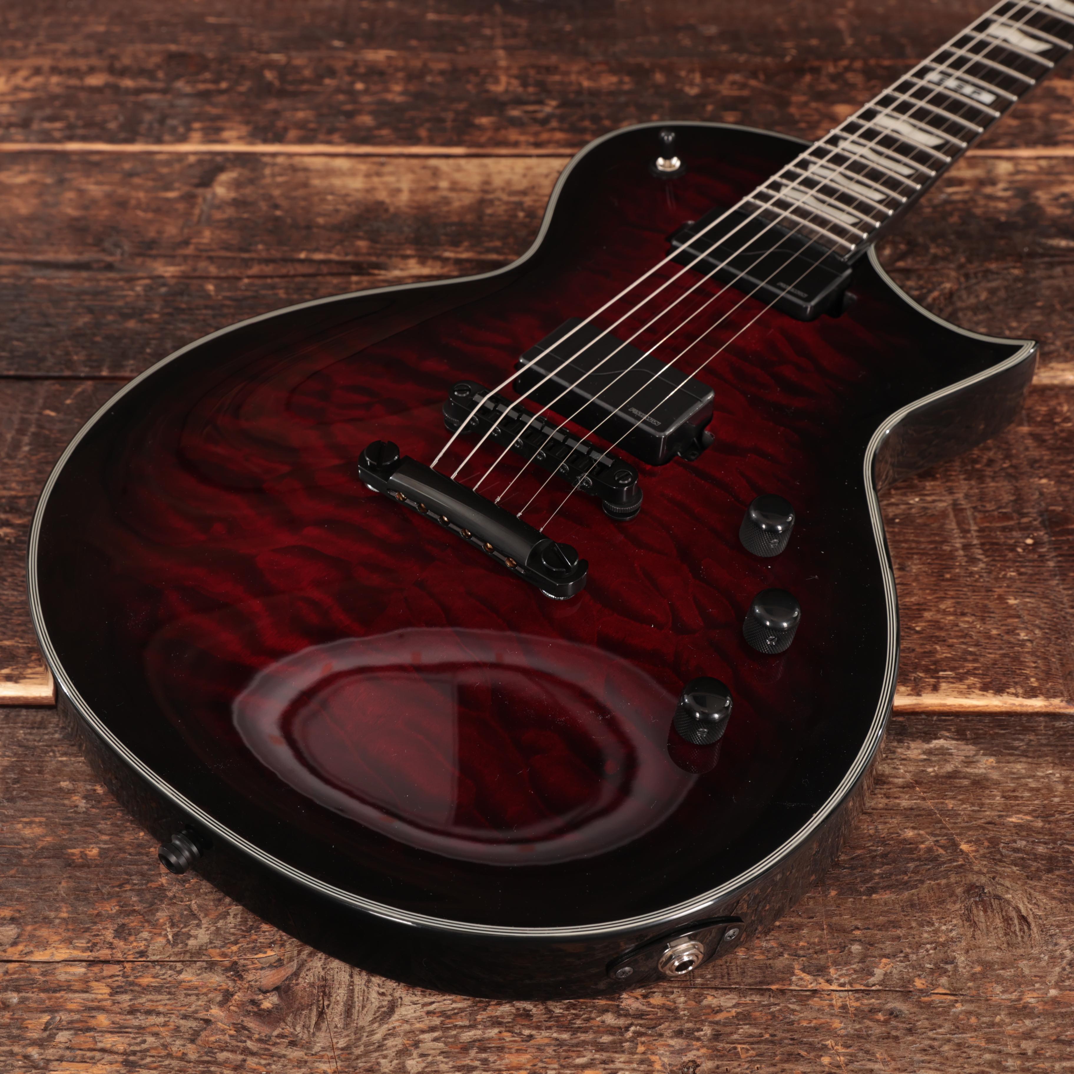 ESP E-II Eclipse Electric Guitar in See-Thru Black Cherry Sunburst